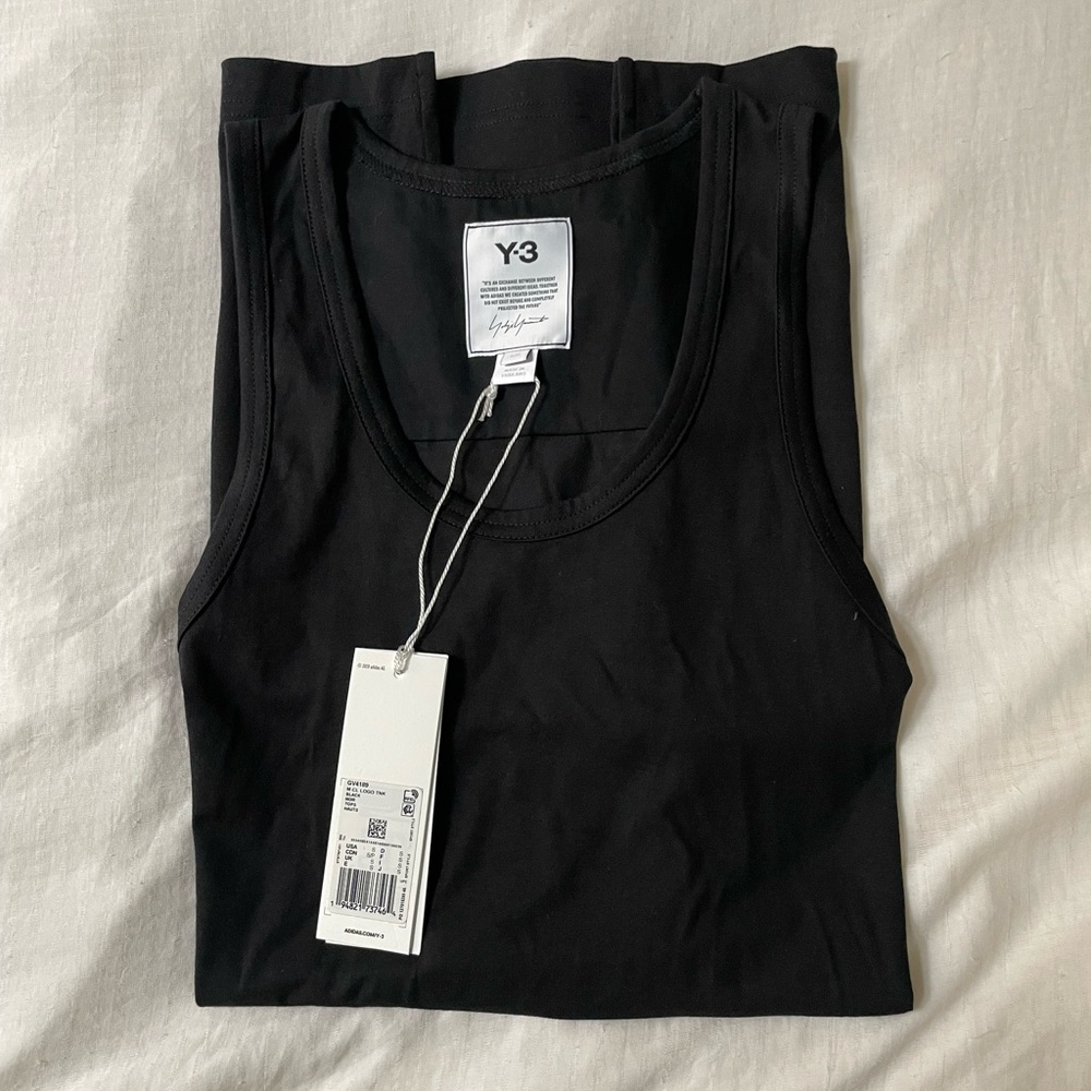 Y-3 Men’s Black Logo Tank Top S